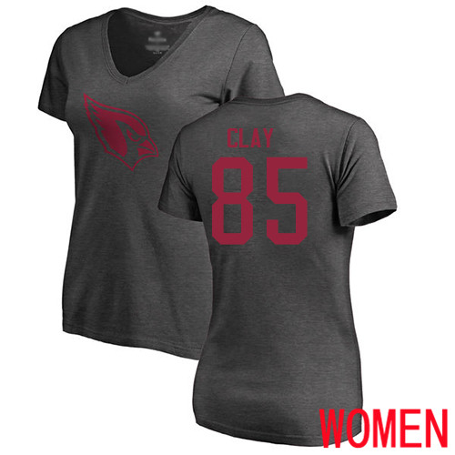 Arizona Cardinals Ash Women Charles Clay One Color NFL Football 85 T Shirt